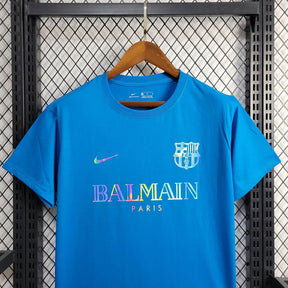 Camisa Barcelona x Balmain 24/25 s/n° Torcedor Masculino - Azul